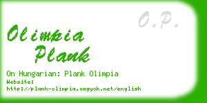 olimpia plank business card